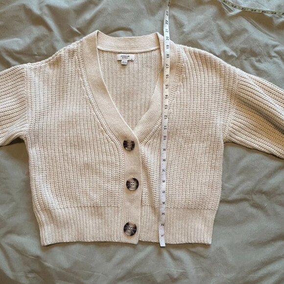 Ivory Cream Button Cardigan - Picture 5 of 6